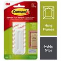 Command Wire-Back Picture Frame Hanger 1-Hanger 2-Strips 5 lb Capacity Decorate Damage-Free 1 ea (Pack of 2)