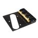 Telecaster Bridge w/Compensated Brass Saddles & Cut-Down Sides for Fender Tele Guitar Black