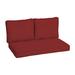 Arden Selections Outdoor Loveseat Cushion Set 46 x 26 Ruby Red Leala
