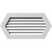 36 W x 22 H Horizontal Peaked Gable Vent (41 1/4 W x 27 H Frame Size): Functional PVC Gable Vent w/ 1 x 4 Flat Trim Frame