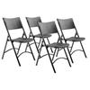 NPSÂ® 600 Series Heavy Duty Plastic Folding Chair Black (Pack of 4)