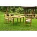 Grade-A Teak Dining Set: 4 Seater 5 Pc: 94 Double Extension Oval Table And 4 Mas Stacking Arm Chairs Outdoor Patio WholesaleTeak #WMDSMS21