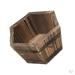 2PCS BARREL PLANTER POTS WOODEN LARGE GARDEN PATIO indoor and outdoor