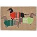 Liora Manne Frontporch Holiday Hounds Indoor Outdoor Area Rug Neutral