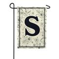 America Forever Spring Monogram Garden Flag Letter S 12.5 x 18 inches Double Sided Vertical Outdoor Yard Lawn Beautiful Flowers Floral Design Welcome Spring Seasonal Art