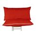 Vargottam Indoor/Outdoor Polyester Fabric Lumbar Pillow With Insert All-Weather Waterproof Decorative Throw Pillow for Patio Furniture-Set of 2 - Red