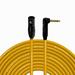Coluber Cable - 3-Pin XLR Male to Right Angle 1/4 TS Unbalanced Mono Cable