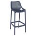 41.25 Dark Gray Solid Outdoor Patio Bar Stool