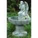 Roman 19.25 Angel Sitting in Bird Bath Outdoor Garden Statue