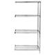 Quantum Storage AD74-1472S Stainless Steel Wire Shelving 5-Shelf Add-On Unit - 14 x 72 x 74 in.