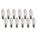 LED C7 Bulb E12 Candelabra Base 130V 0.37W UL 3 LEDs (Sun Warm White 3 LED Pack of 12)