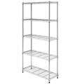 Welland 13.78 W x 35.43 D x 70.87 H 5-Shelf Garage Shelves Silver