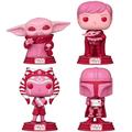 Funko POP Valentines Star Wars Collectors Set - Luke & Grogu Mandalorian Ahsoka and Grogu