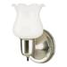 Westinghouse 1 Brushed Nickel White Wall Sconce