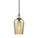 Elk 10840/1 Hammered Glass Pendants 5in Oil Rubbed Bronze Metal Glass 1-light