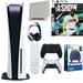 Sony Playstation 5 Disc Version (Sony PS5 Disc) with Midnight Black Extra Controller Headset Media Remote MLB The Show 21 Accessory Starter Kit and Microfiber Cleaning Cloth Bundle