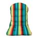 RSH DÃ©cor Outdoor Patio Single Tufted Adirondack Chair Seat Cushion Braymont Multi Color Stripe