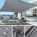 Sun Shade Sail Grey Rectangle Patio Canopy UV Block Waterproof Polyester Canopy for Patio Awning Garden Backyard Playground Lawn Sand Outdoor Activities