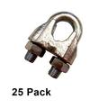 1/4 Zinc Plated Malleable Wire Rope Clip (25 Pack)