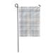 SIDONKU Gray Border Plaid Check Pattern in Blue Grey Pale Beige and White Checker Garden Flag Decorative Flag House Banner 28x40 inch