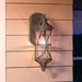 Luxury Rustic Outdoor Wall Sconce 21.375 H x 7.5 W with Old World Style Elements Tuscan Design Aged Pewter Finish and Glass UHP1187