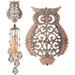 Owl Wind Chimes Owl Wind Chime for Outside Dad Gifts Mom Birthday Gift Copper Large Wind Bells Wind Catcher Retro Garden
