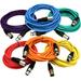 Seismic Audio SAXLX-25 6 Pack of Multiple Colors 25 Foot XLR Patch Cables