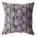 HomeRoots 412675 28 in. Lavender & Black Fall Leaves Indoor & Outdoor Throw Pillow Pink & White