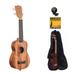 Kala KA-15S Satin Mahogany Soprano 4-String Ukulele with Bag and Accessories