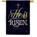 Angeleno Heritage He is Risen Religious Bible Verses Double-Sided Garden Decorative House Flag Multi Color