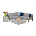 Cape Coral Aluminum Fire Pit Patio Conversation Set