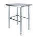 AmGood 24 Long x 30 Deep Stainless Steel Work Table Open Base | Work Station | Metal Work Bench