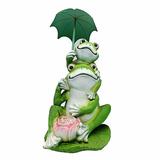 Huntermoon Garden Frog Ornaments Outdoor Indoor Frogs Figurine Decorations Statue Creative Lawn Resin For Yard Pond