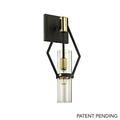 Iron 1 Light Cylinder Wall Sconce with Clear Glass-16 inches H X 7 inches W-Textured Bronze Finish Bailey Street Home 154-Bel-2815256