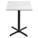 Holland Bar Stool 30 in. Tall OD211 Indoor & Outdoor All-Season Table with 36 x 36 in. Square White Ash Top