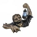 Zombie Holding Lantaarn Outdoor Beeldje Licht Tuin Licht Zombie Halloween Decoraties Waterdichte Tuin Dode Standbeeld Lamp