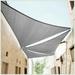 ColourTree 10 x 10 x 10 Gray Triangle Sun Shade Sail Canopy Mesh Fabric UV Block - Commercial Heavy Duty - 190 GSM - 3 Years Warranty ( We Make Custom Size )