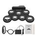 Anself Compact Size USB Roll-Up Silicon Drum Set 7 Drum Pads with Drumsticks Foot Pedals Digital Electronic Drum Kit for Kids Begi