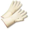 Radnor White 12 oz Cotton Clute Cut General Purpose Gloves With Gauntlet Cuff - 12 Pairs/Dozen (6 Pairs)