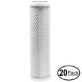 20-Pack Replacement for Flow Pur POE12GHGACB Activated Carbon Block Filter - Universal 10 inch Filter for Flow Pur The Flow-Pur (single) water filter system - Denali Pure Brand