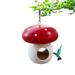 Musuos Mushroom Shaped Bird Feeder Outdoor Resin Hanging Feeder for Garden Backyard Patio