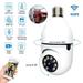 1080P WiFi Home Security Bulb Light Camera E27 Wireless Surveillance Video Camera 360 Degree Panoramic Baby Pet CCTV Monitor with Night Vision Two-Way Audio Motion Detection