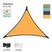 ZXMT 10*10*10ft Triangle Sun Shade Sail Outdoor 95%UV Block Protection Orange Shade Cloth