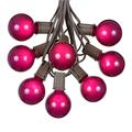 25 Foot G50 Outdoor Patio String Lights with 25 Purple Globe Bulbs â€“ Indoor Outdoor String Lights â€“ Market Bistro CafÃ© Hanging String Lights â€“ C9/E17 Base - Brown Wire