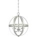 Westinghouse 6341900 Stella Mira Three-Light Indoor Chandelier Brushed Nickel Finish