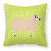 Kerry Hill Sheep Green Fabric Decorative Pillow