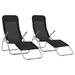 Suzicca Folding Sun Loungers 2 pcs Textilene Black