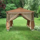 Garden Winds Replacement Canopy Top and Side Mosquito Netting Set for Tivoli Gazebo