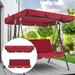 FAFWYP Outdoor 3 Seat Swing Canopy Cover Replacement Waterproof Sunproof Swing Top+Chair Cover Set Swing Sunscreen Uv Protection for Patio Lawn Garden