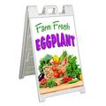 Farm Fresh Eggplant (24 X 36 ) Standard A-Frame Signicade Includes Decal Applied To Stand